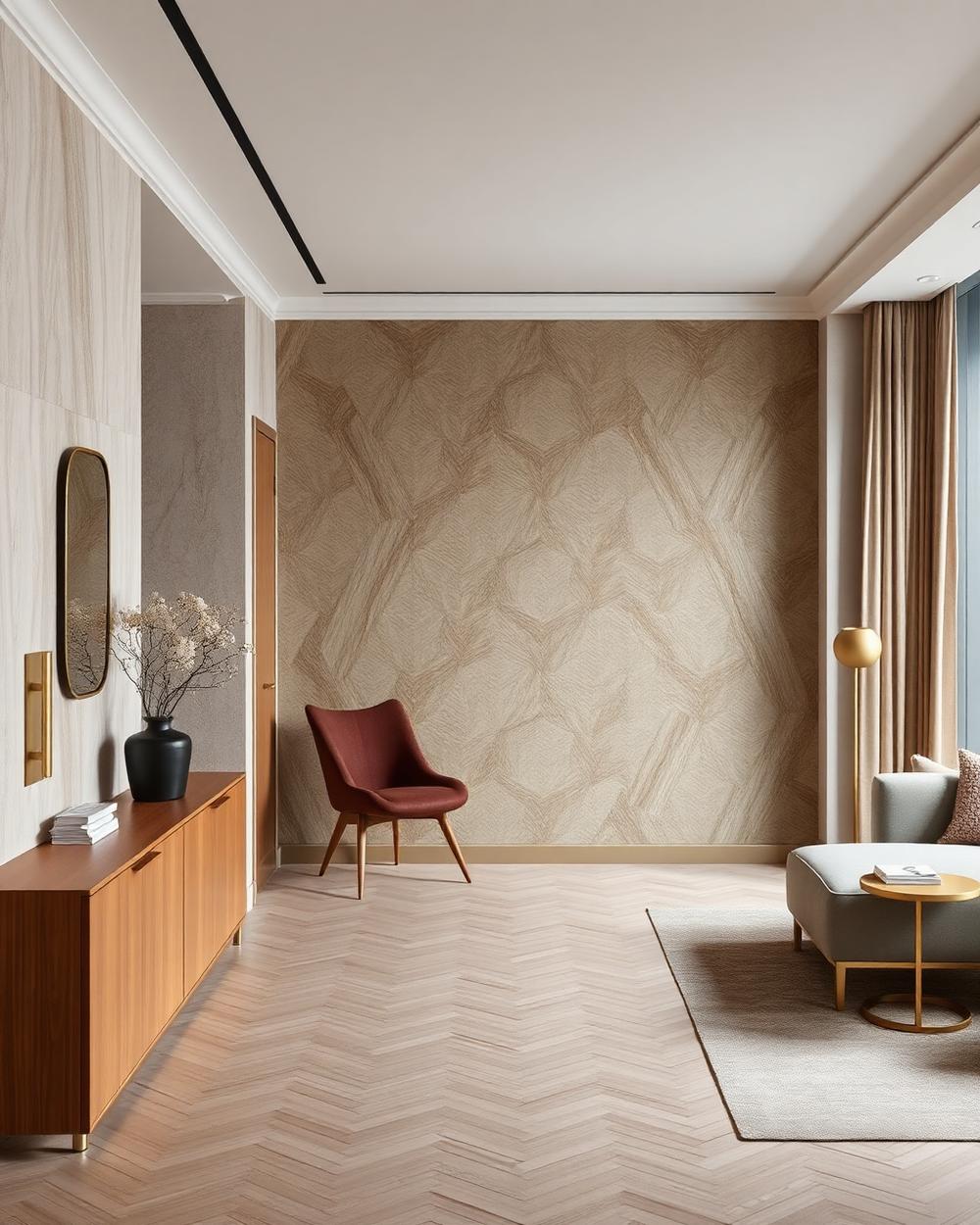 Intérieur Azariah Home avec panneaux muraux décoratifs